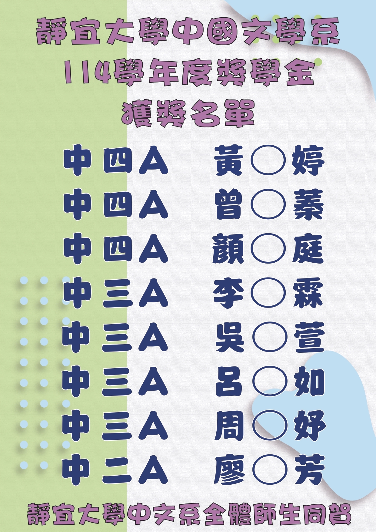 114獎學金